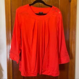 Talbots Orange Top Blouse Size 18w